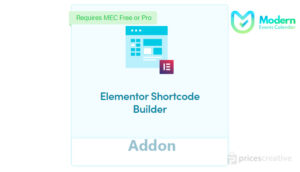 Modern Events Calender Elementor Shortcode Builder For MEC WordPress Plugin