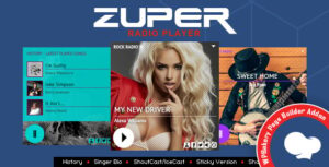Zuper Radio Player WPBAKERY Preview
