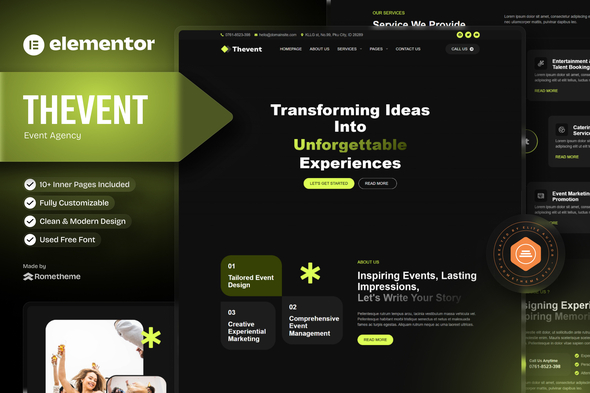 Thevent Elementor Cover Thevent Elementor Cover