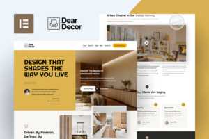 Cover Deardecor Interior Design Elementor Template Kit