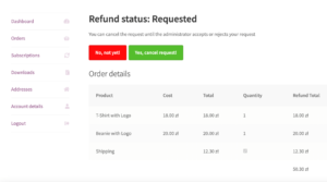 Flexible Refund And Return Order For Woocommerce After Sending The Refund Request
