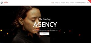 Julia Talent Management WordPress Theme 1