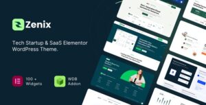 Zenix 4 0 Tech Startup Saas Elementor Wordpress Theme
